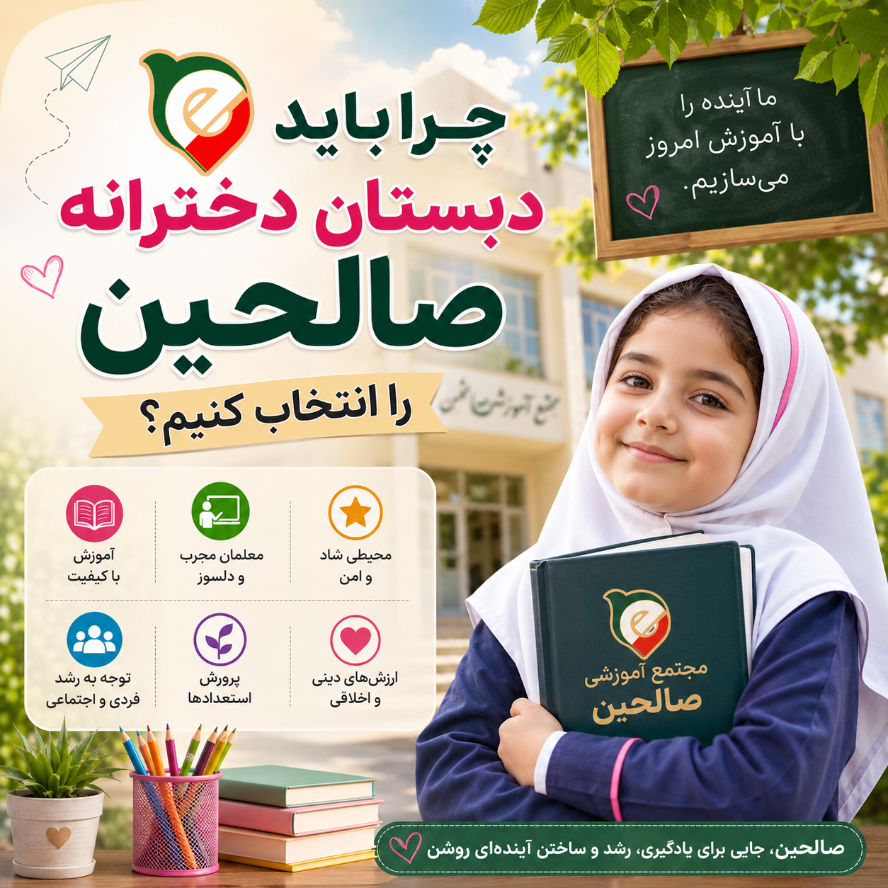 چرا باید دبستان دخترانه صالحین رو انتخاب کنیم؟